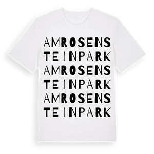 Am Rosensteinpark ordlek t-shirt – ekologisk bomull t-shirt från Pinshirt