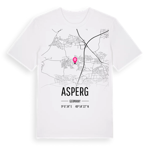 Asperg karta t-shirt – ekologisk bomull t-shirt från Pinshirt