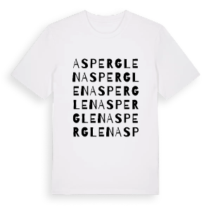Asperglen ordlek t-shirt – ekologisk bomull t-shirt från Pinshirt