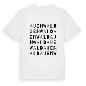 Auenwald ordlek t-shirt – ekologisk bomull t-shirt från Pinshirt