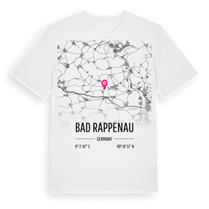 Bad Rappenau karta t-shirt – ekologisk bomull t-shirt från Pinshirt