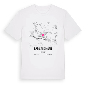 Bad Säckingen karta t-shirt – ekologisk bomull t-shirt från Pinshirt
