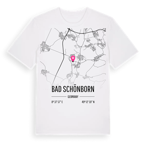 Bad Schönborn karta t-shirt – ekologisk bomull t-shirt från Pinshirt