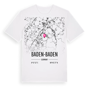 Baden-Baden karta t-shirt – ekologisk bomull t-shirt från Pinshirt
