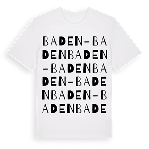 Baden-Baden ordlek t-shirt – ekologisk bomull t-shirt från Pinshirt