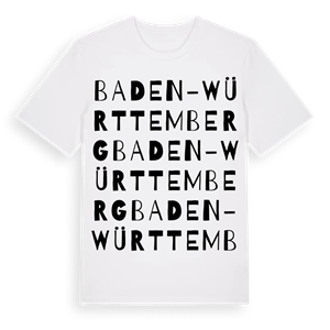 Baden-Württemberg ordlek t-shirt – ekologisk bomull t-shirt från Pinshirt