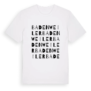Badenweiler ordlek t-shirt – ekologisk bomull t-shirt från Pinshirt