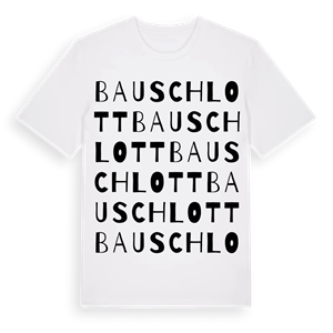Bauschlott ordlek t-shirt – ekologisk bomull t-shirt från Pinshirt