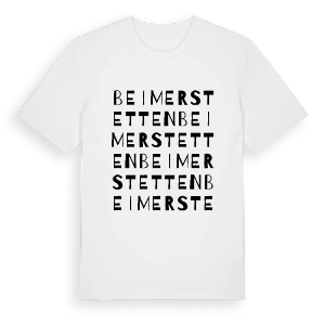 Beimerstetten ordlek t-shirt – ekologisk bomull t-shirt från Pinshirt