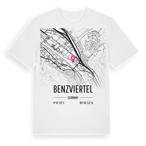 Benzviertel karta t-shirt – ekologisk bomull t-shirt från Pinshirt