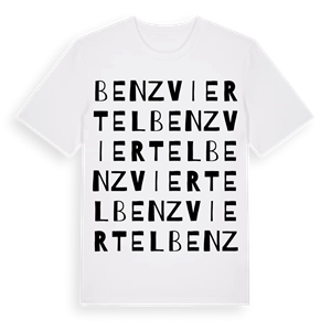 Benzviertel ordlek t-shirt – ekologisk bomull t-shirt från Pinshirt