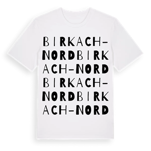 Birkach-Nord ordlek t-shirt – ekologisk bomull t-shirt från Pinshirt