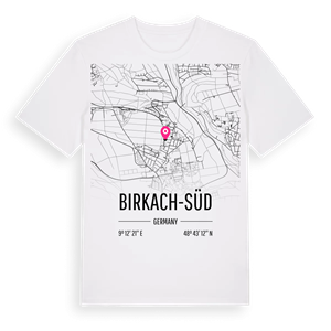 Birkach-Süd karta t-shirt – ekologisk bomull t-shirt från Pinshirt