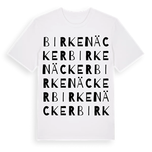 Birkenäcker ordlek t-shirt – ekologisk bomull t-shirt från Pinshirt