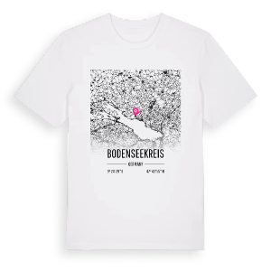 Bodenseekreis karta t-shirt – ekologisk bomull t-shirt från Pinshirt
