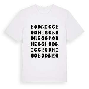 Bodnegg ordlek t-shirt – ekologisk bomull t-shirt från Pinshirt