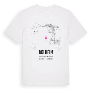 Bolheim karta t-shirt – ekologisk bomull t-shirt från Pinshirt