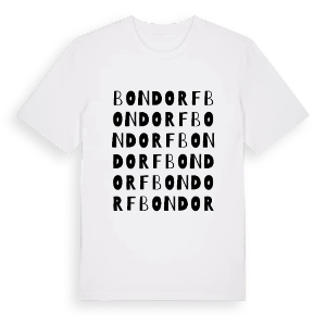 Bondorf ordlek t-shirt – ekologisk bomull t-shirt från Pinshirt