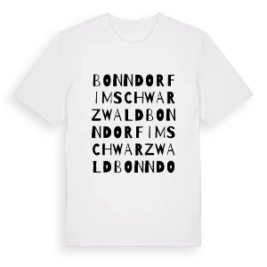 Bonndorf im Schwarzwald ordlek t-shirt – ekologisk bomull t-shirt från Pinshirt