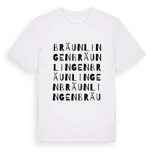 Bräunlingen ordlek t-shirt – ekologisk bomull t-shirt från Pinshirt