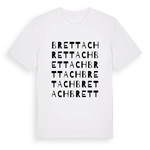 Brettach ordlek t-shirt – ekologisk bomull t-shirt från Pinshirt