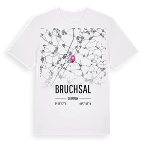 Bruchsal karta t-shirt – ekologisk bomull t-shirt från Pinshirt