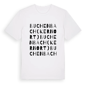 Buchenbach (Kernort) ordlek t-shirt – ekologisk bomull t-shirt från Pinshirt