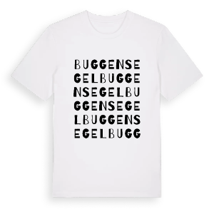 Buggensegel ordlek t-shirt – ekologisk bomull t-shirt från Pinshirt