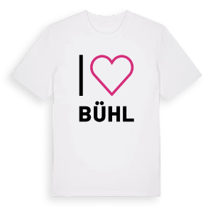 Jag älskar Bühl t-shirt stort tryck – ekologisk bomull t-shirt från Pinshirt