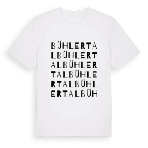 Bühlertal ordlek t-shirt – ekologisk bomull t-shirt från Pinshirt