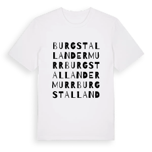 Burgstall an der Murr ordlek t-shirt – ekologisk bomull t-shirt från Pinshirt