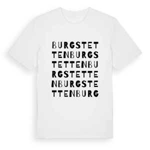 Burgstetten ordlek t-shirt – ekologisk bomull t-shirt från Pinshirt