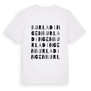 Burladingen ordlek t-shirt – ekologisk bomull t-shirt från Pinshirt