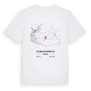 Büsingen am Hochrhein karta t-shirt – ekologisk bomull t-shirt från Pinshirt