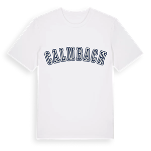 Calmbach college t-shirt – ekologisk bomull t-shirt från Pinshirt