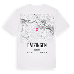 Dätzingen karta t-shirt – ekologisk bomull t-shirt från Pinshirt