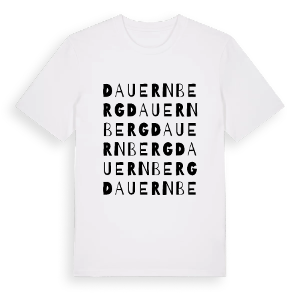 Dauernberg ordlek t-shirt – ekologisk bomull t-shirt från Pinshirt