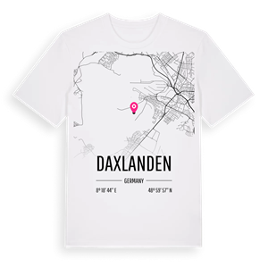Daxlanden karta t-shirt – ekologisk bomull t-shirt från Pinshirt
