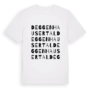 Deggenhausertal ordlek t-shirt – ekologisk bomull t-shirt från Pinshirt