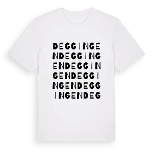 Deggingen ordlek t-shirt – ekologisk bomull t-shirt från Pinshirt