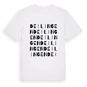 Deilingen ordlek t-shirt – ekologisk bomull t-shirt från Pinshirt