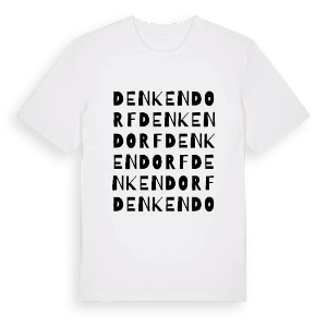 Denkendorf ordlek t-shirt – ekologisk bomull t-shirt från Pinshirt