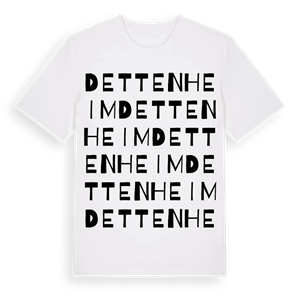 Dettenheim ordlek t-shirt – ekologisk bomull t-shirt från Pinshirt