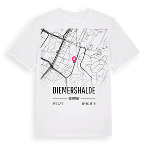 Diemershalde karta t-shirt – ekologisk bomull t-shirt från Pinshirt