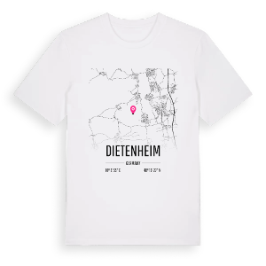 Dietenheim karta t-shirt – ekologisk bomull t-shirt från Pinshirt