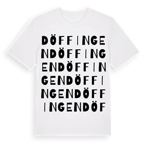 Döffingen ordlek t-shirt – ekologisk bomull t-shirt från Pinshirt
