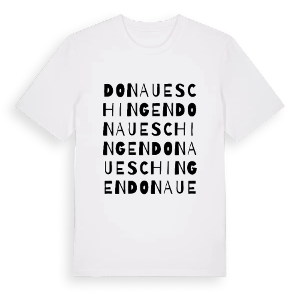 Donaueschingen ordlek t-shirt – ekologisk bomull t-shirt från Pinshirt