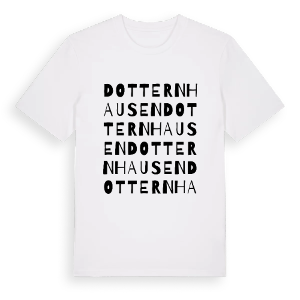 Dotternhausen ordlek t-shirt – ekologisk bomull t-shirt från Pinshirt