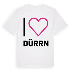 Jag älskar Dürrn t-shirt stort tryck – ekologisk bomull t-shirt från Pinshirt