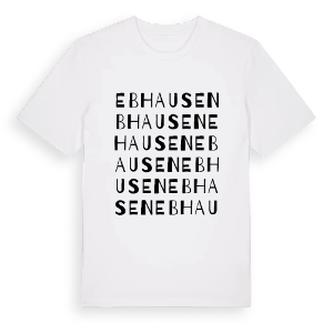 Ebhausen ordlek t-shirt – ekologisk bomull t-shirt från Pinshirt